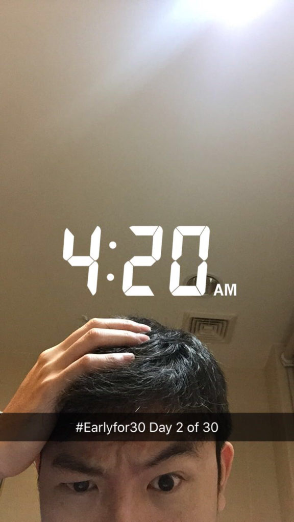 Woke up early at 420