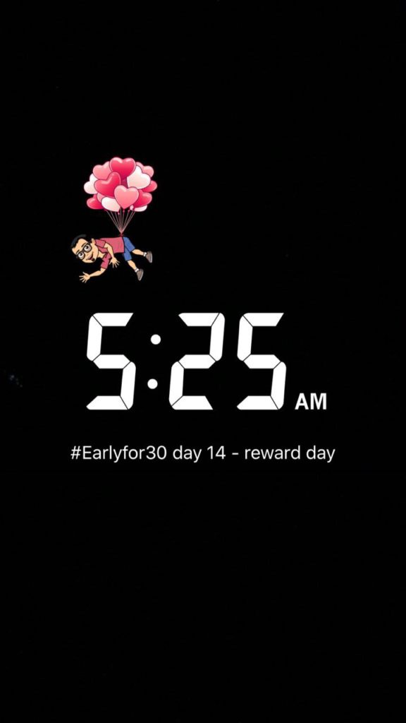 Reward for Waking up Early