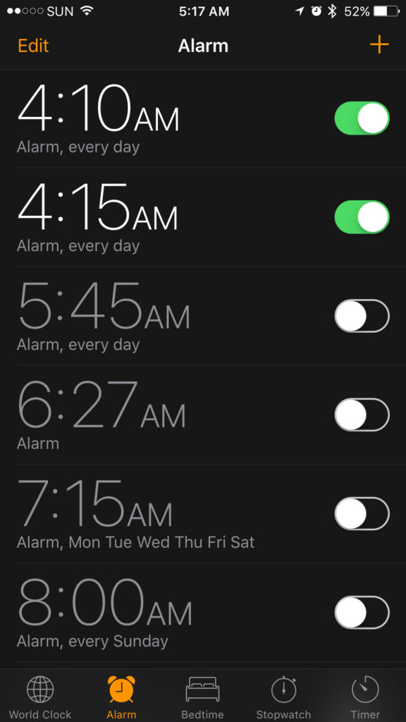 Waking up Late not early
